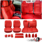 Set of 2 Red Seat Covers for Dodge Challenger (2011–2014)