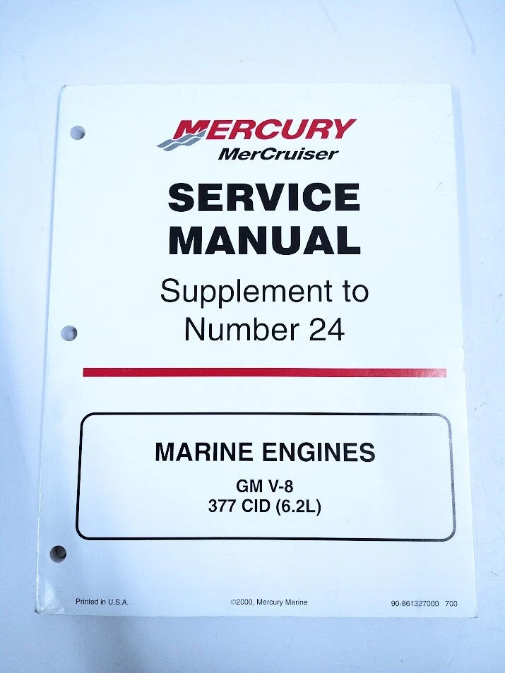 Service Manual for Mercury MerCruiser 90-861327000 GM V8 377 CID 6.2L (N/A)