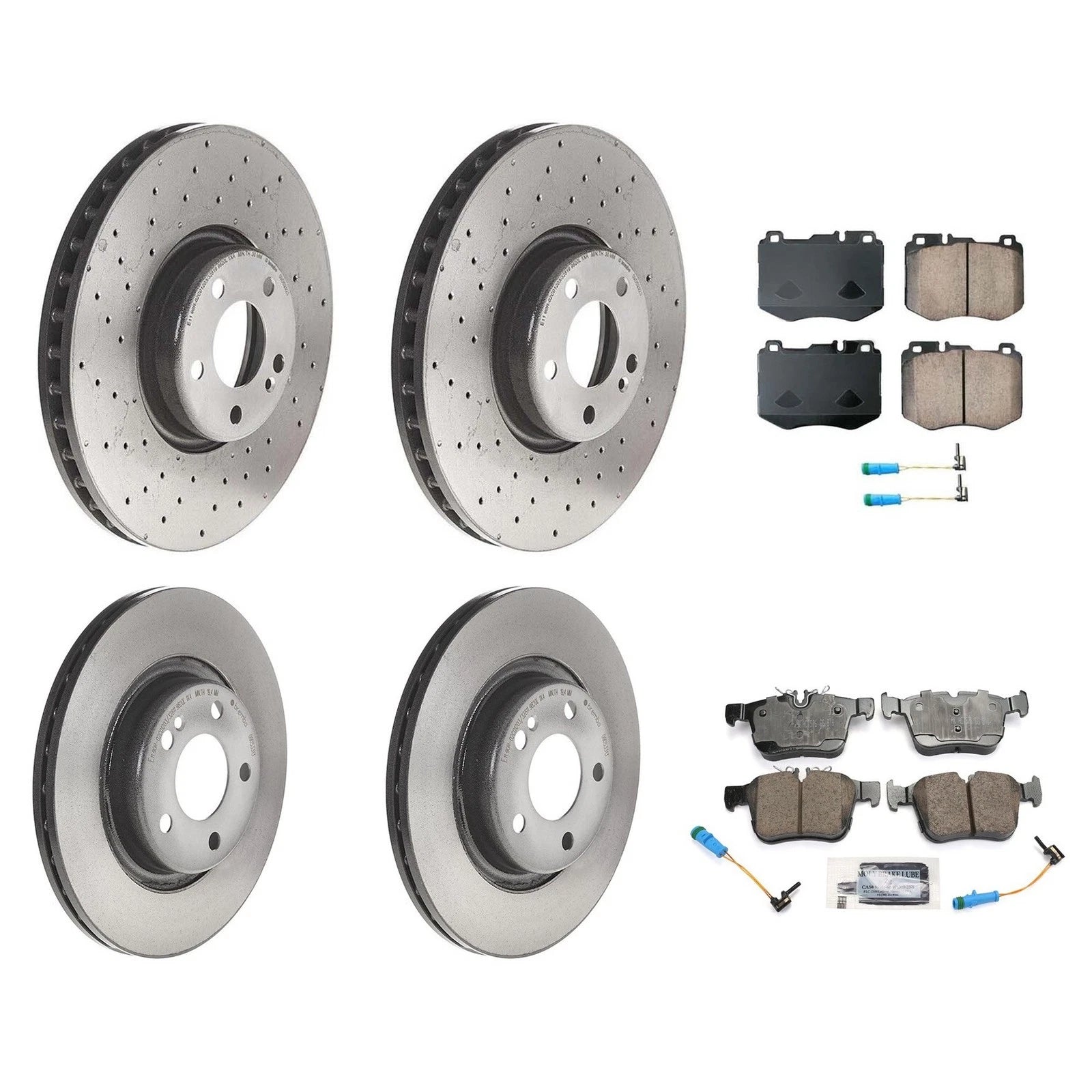 Akebono Euro Brake Kit Disc Rotor Pads for Mercedes W205 C-Class (2015–2021)