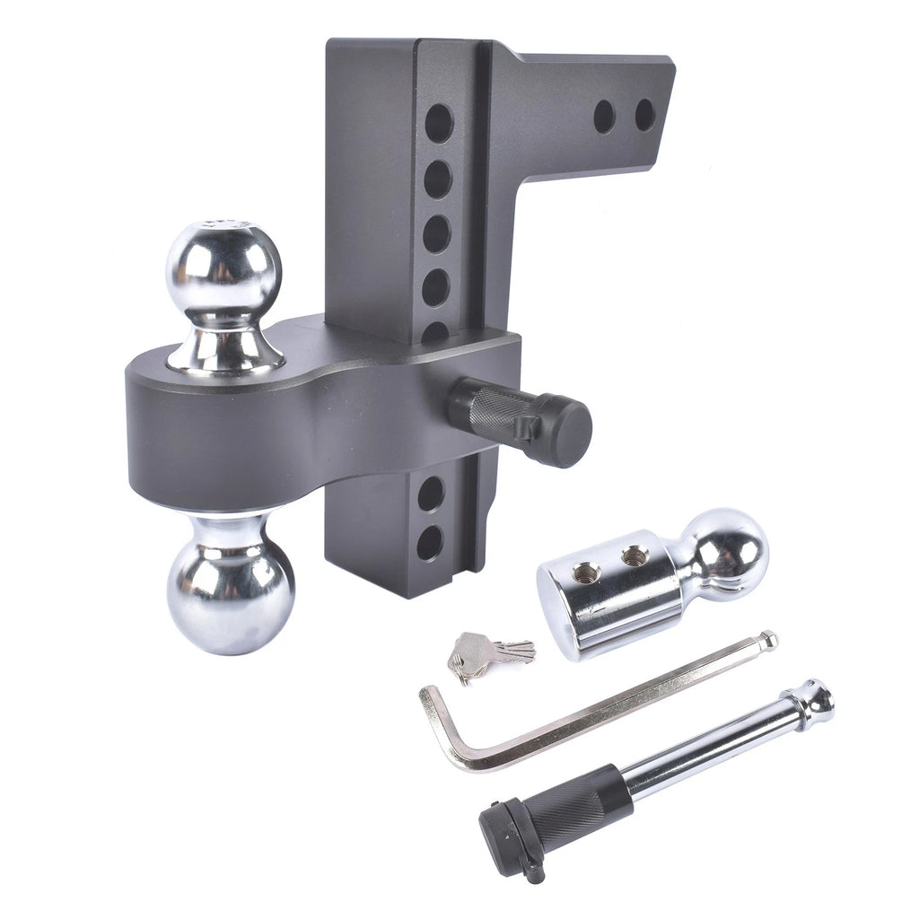 2" Drop Aluminum Trailer Tow Hitch for 2.5" Receiver (18500 lbs)