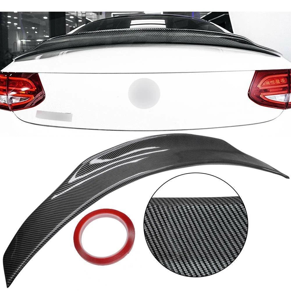 Carbon Fiber Style Rear Trunk Spoiler for Mercedes Benz C200 C300 C43 AMG (2015–2020)