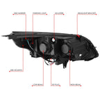 Driver Left Chrome Projector Halogen Headlight for Chevrolet Malibu (2013–2015)