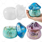 Mushroom Jars with Lid Silicone Epoxy Resin Mold Storage Box DIY