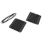 22mm Leather Hand Grip Covers for Universal Motorcycle - Black