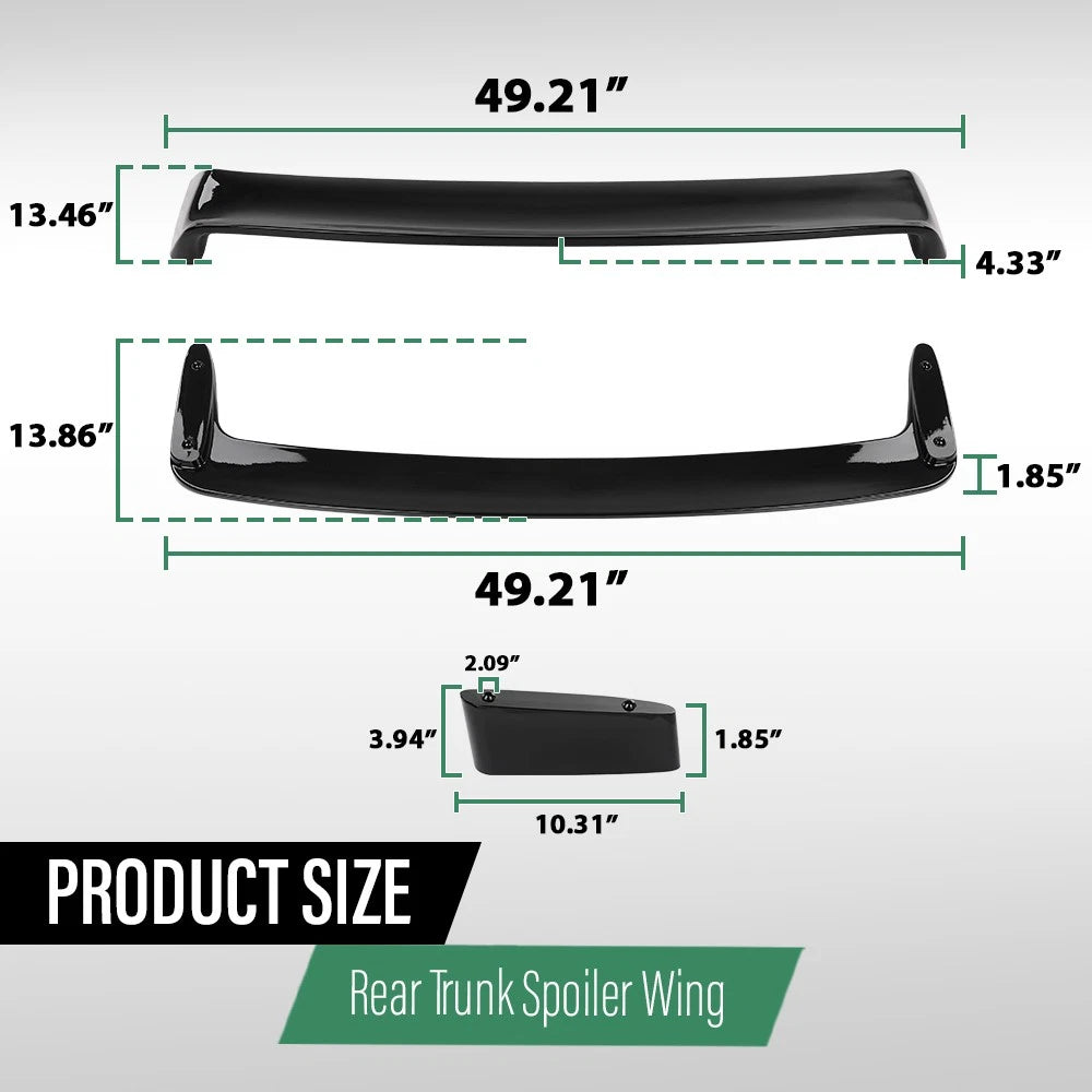 Gloss Black Rear Trunk Spoiler Wing for BMW 3 Series E36 M3 (1992–1998)