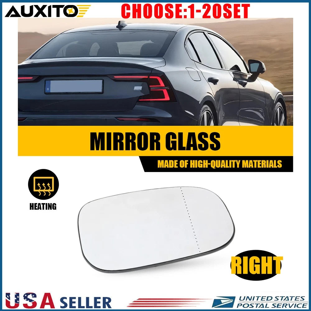 Heated Mirror Glass Right Passenger Side for Volvo C30 (2007–2013) 2.5L Turbo