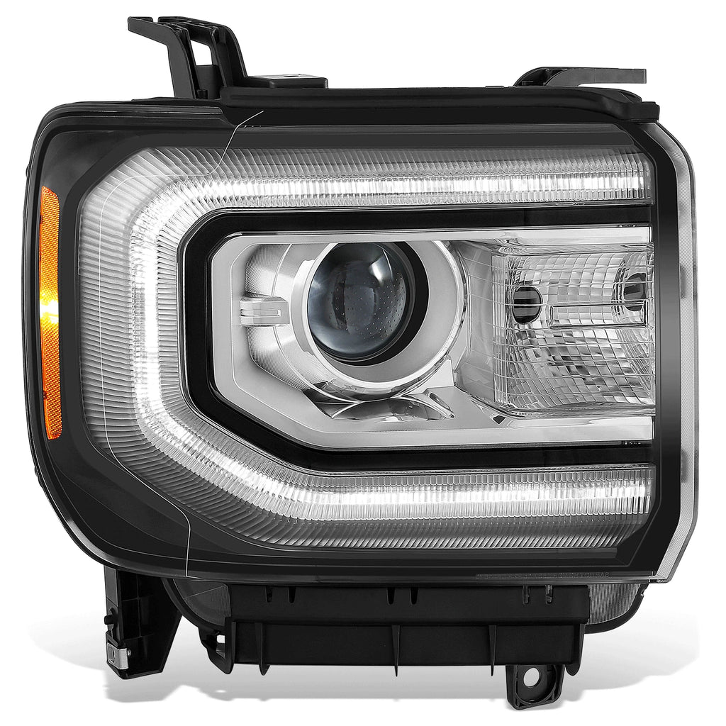 Right Headlight for GMC Sierra 1500 Limited (2016–2019) OE Style Black Amber