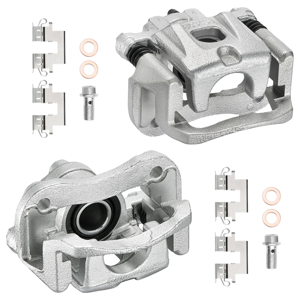 2x Rear Brake Calipers with Brackets for Toyota Highlander (2004–2007)