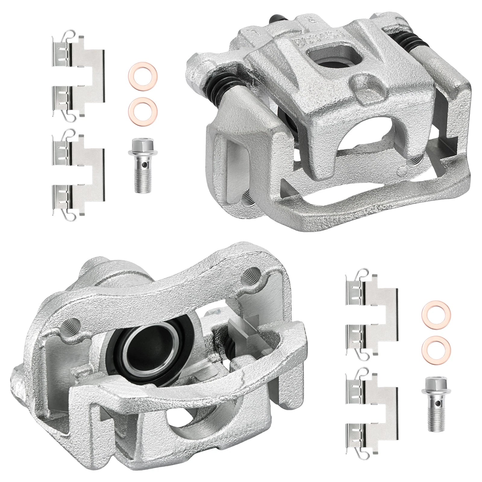 2x Rear Brake Calipers with Brackets for Toyota Highlander (2004–2007)