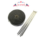 2" Fiberglass Exhaust Header Pipe Heat Wrap Tape for Universal Use (50ft Roll)