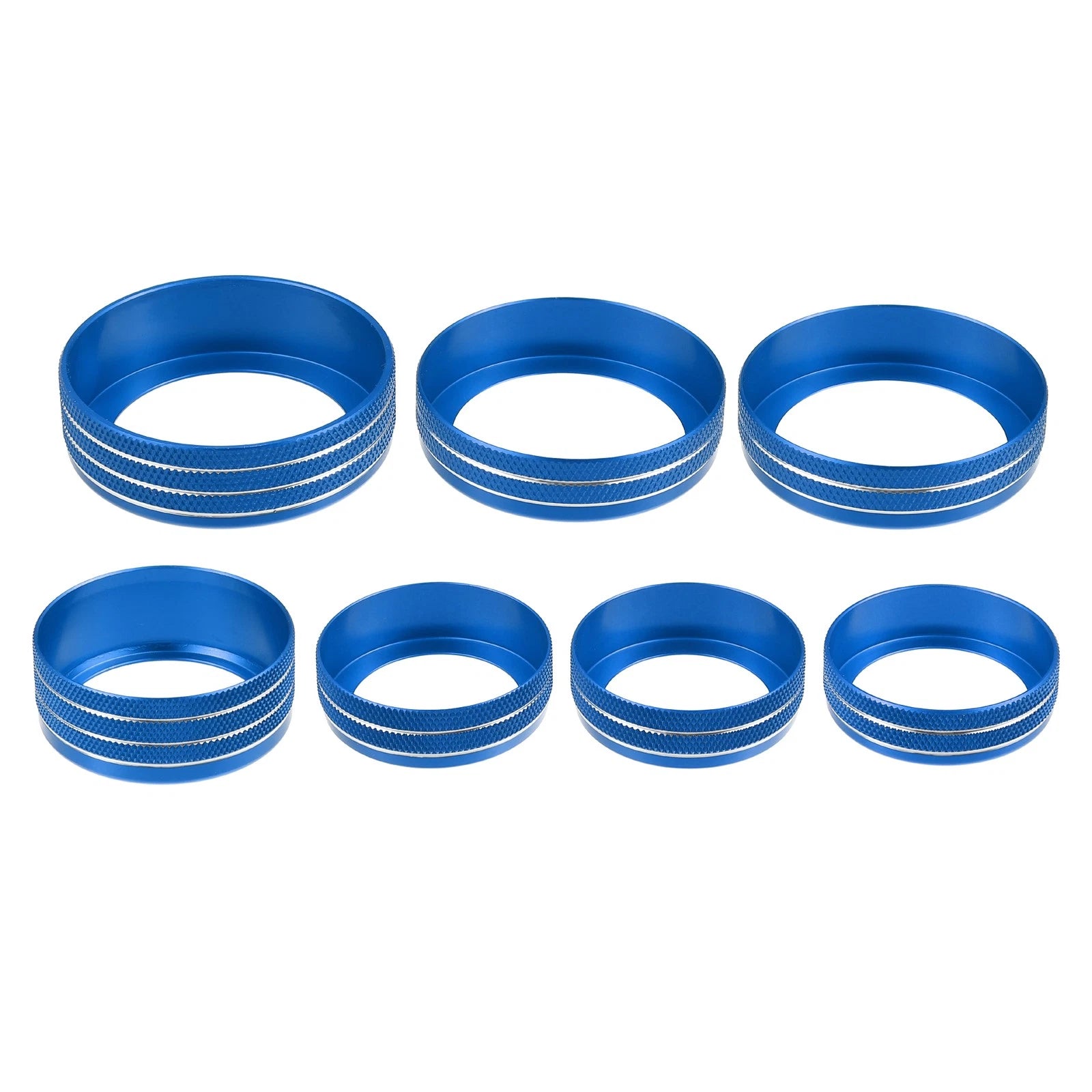 7pcs Aluminum Alloy AC Switch Knob Cover Ring Trim for Ford F-150 (2021–2022)