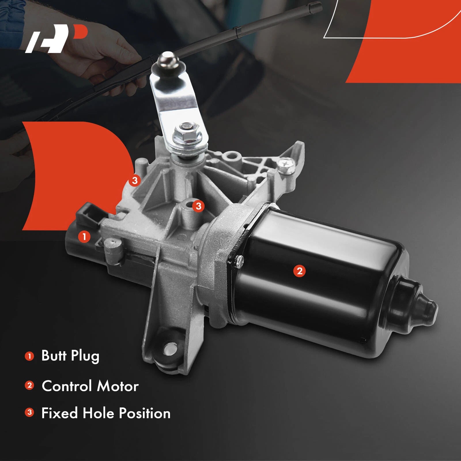 Windshield Wiper Motor for Chevy Express 1500 GMC C4500 (2003-2006)