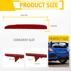 Red Lens Rear Bumper Reflector Marker 1 Pair for Honda Civic Hatchback (2017–2021)