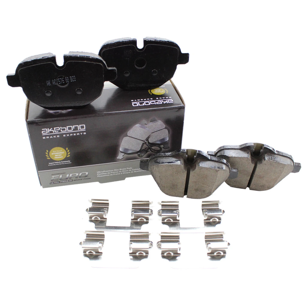 Akebono Euro Rear Disc Brake Pads for BMW 5 Series F10, X3 F25, X4 F26, Z4 E89, i8 (2011–2019)