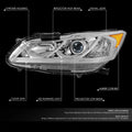 LED DRL Projector Headlight for Honda Accord (2016–2017) - Chrome Housing