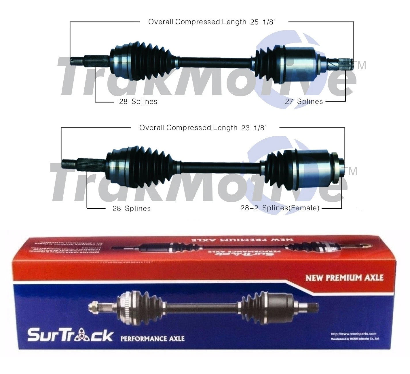 2X Front CV Axle Shafts for Jeep Dodge Patriot Compass Caliber (FWD)