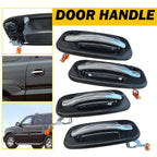 Set of 4 Chrome Outer Door Handles w/Keyhole for Silverado Sierra (1999–2006)
