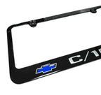 License Plate Frame Front for Chevrolet C10 C10 Blue Bowtie Engraved (2005–2015)