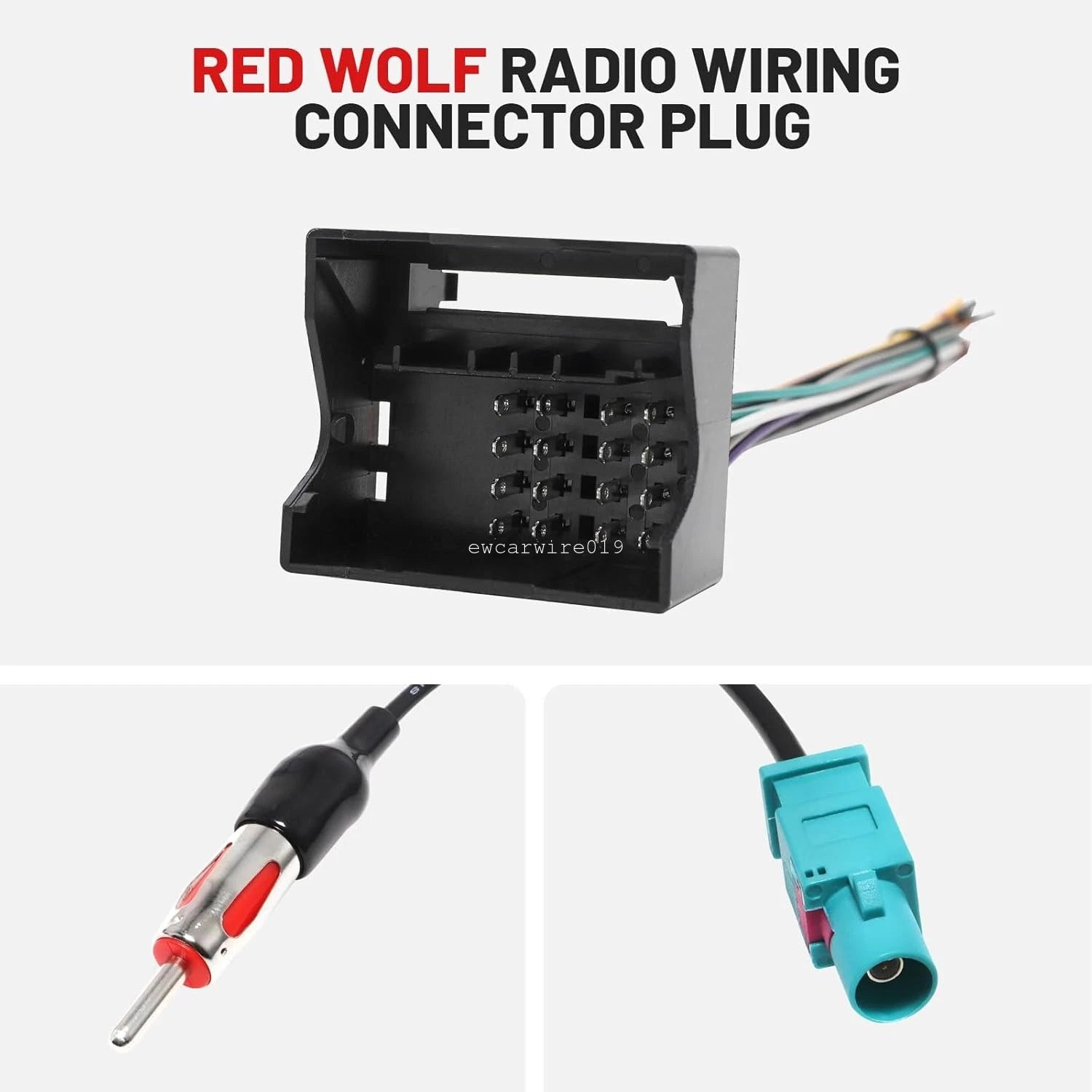 Car Stereo Wiring Harness with Fakra Antenna Adapter for VW Passat (2000–2015)