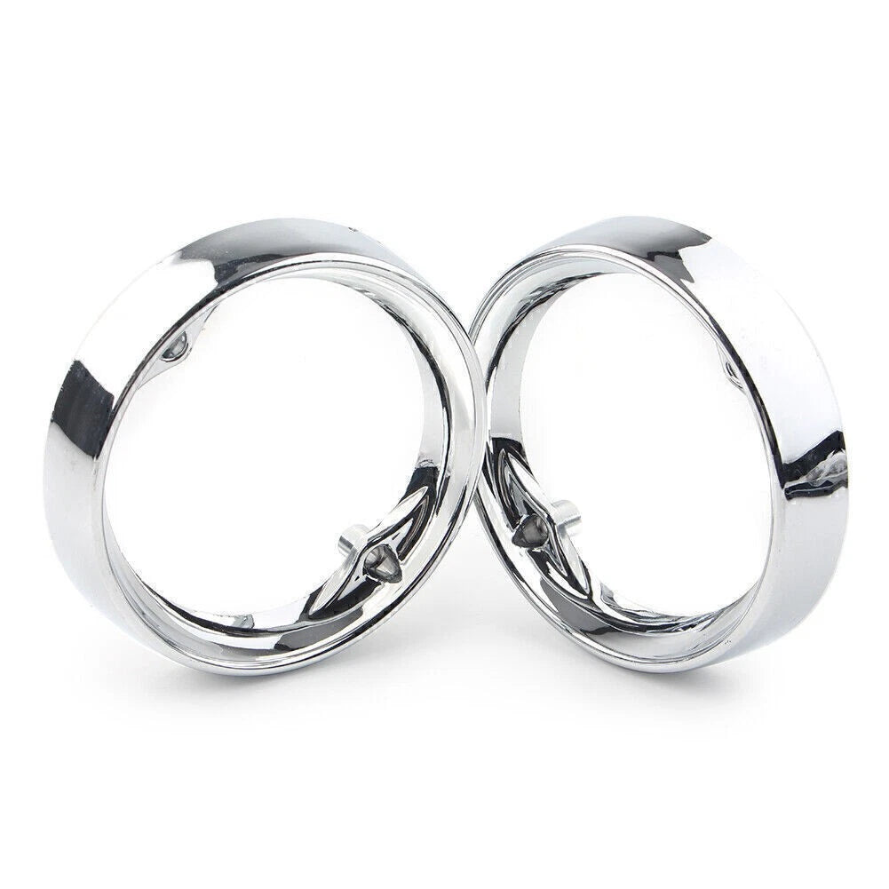 Chrome Visor-Style Turn Signal Bezels for Harley Electra Glide, Road King (1986–2016)