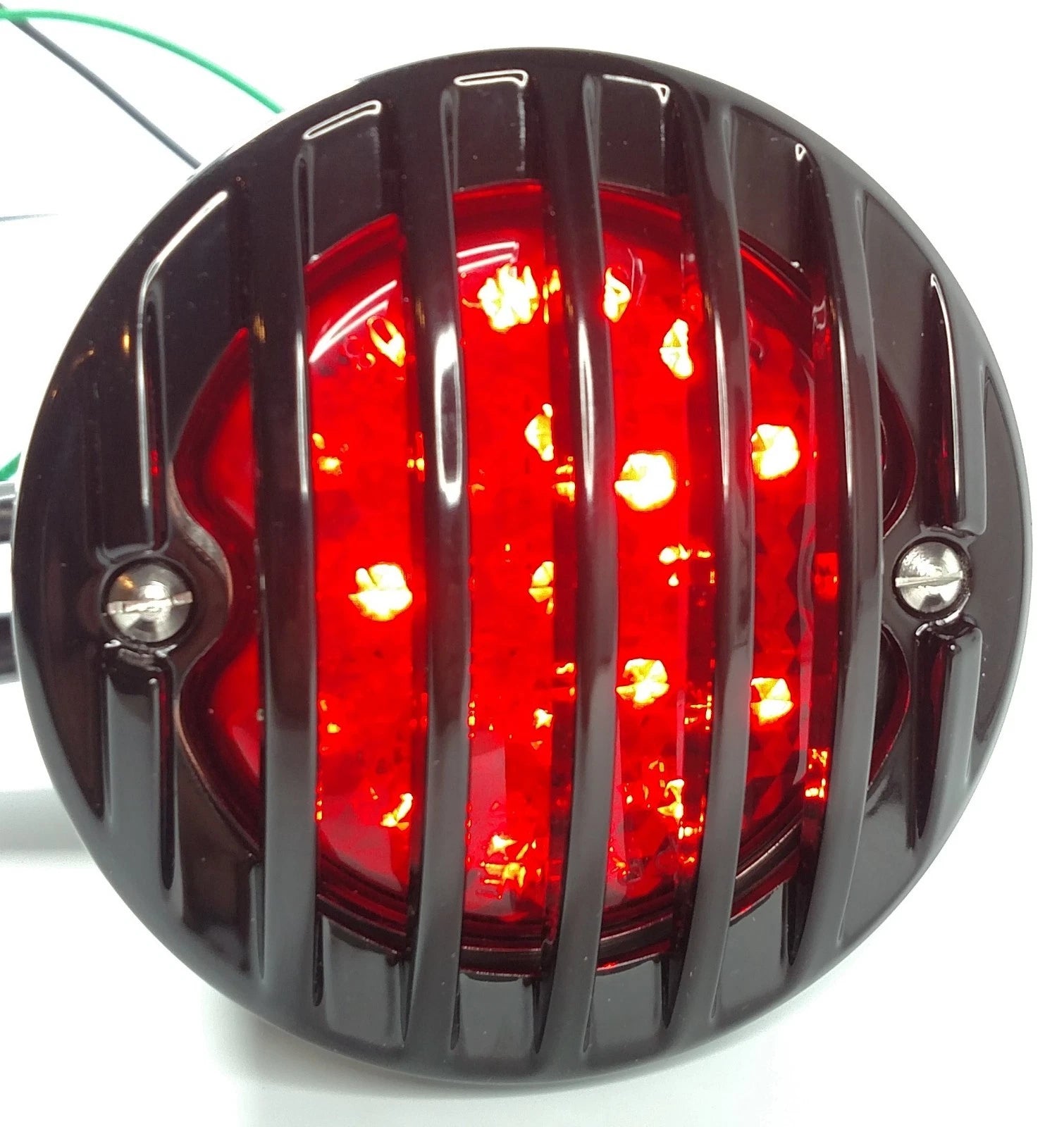 LED Tail Lights Pair Replacement for 1933–1936 Ford Car Black Metal Grille