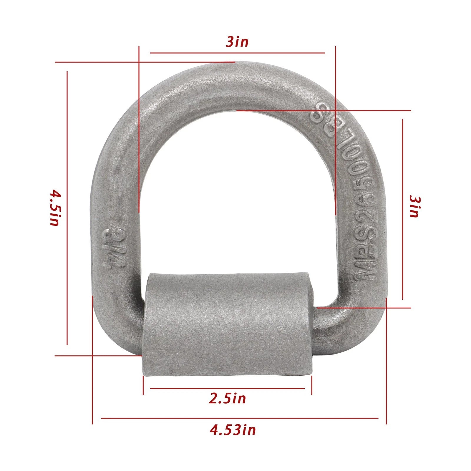 Set of 4 Weld-On Forged D Rings for Heavy Duty Applications