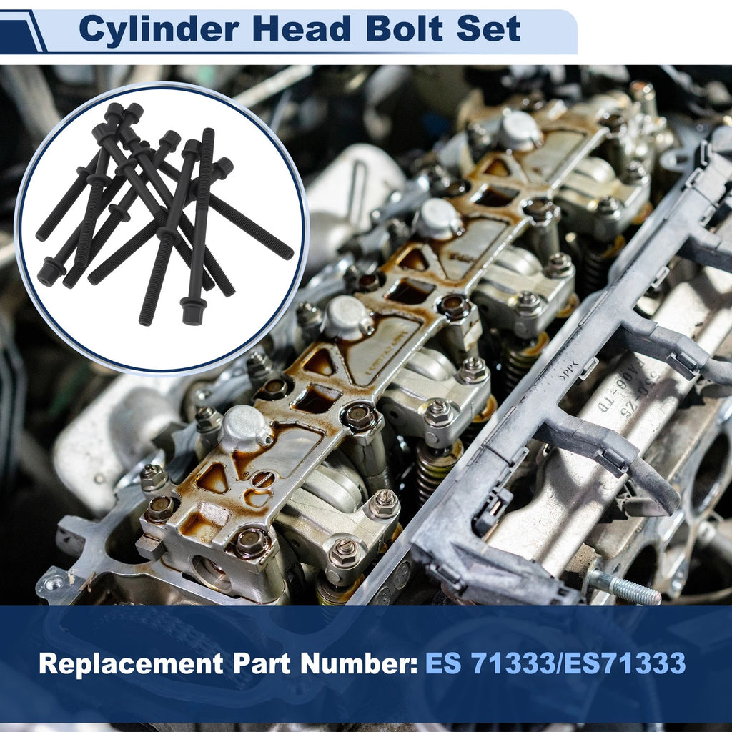 Set of 10 Engine Cylinder Head Bolt for Honda Accord (2003–2007) CR-V (2002–2009) 2.4L L4