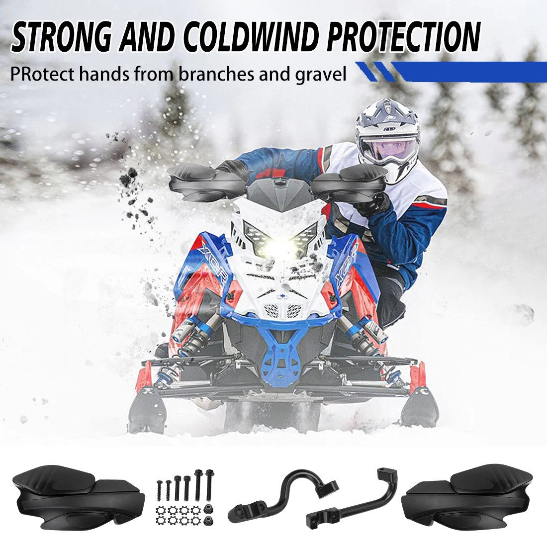 Left Right Hand Guard & Bracket Kit for Polaris Sportsman 1000 570 800 850