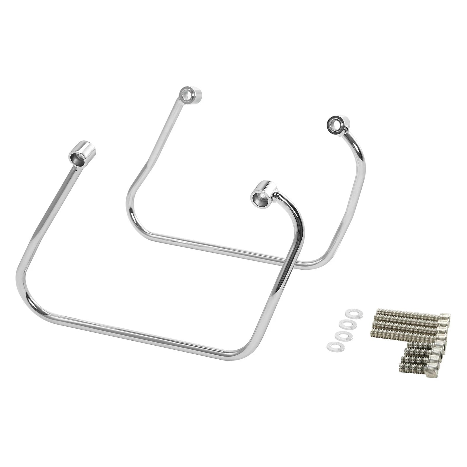 Chrome Saddlebag Support Bracket for Harley Softail Street Bob Slim (2018–2024)