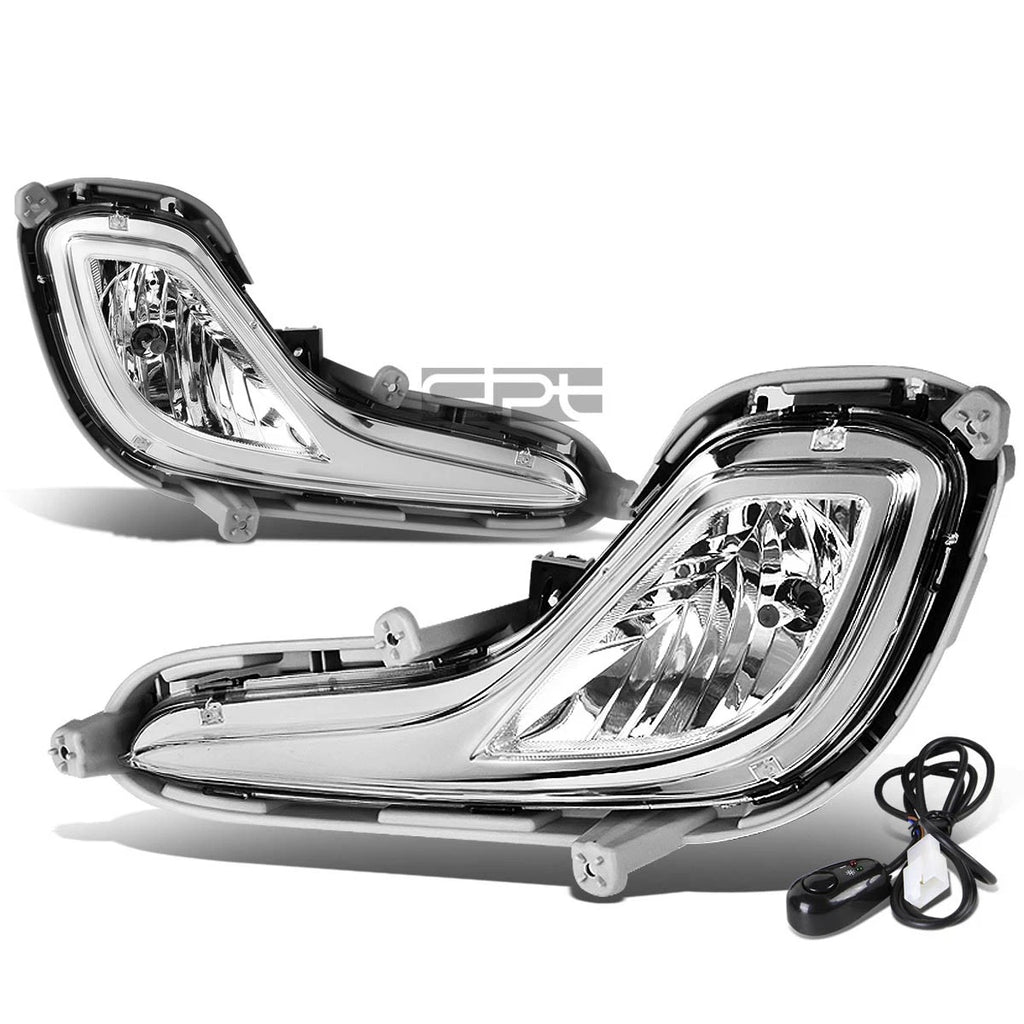 Set of 2 Chrome Clear Lens Fog Lights for Rb 4Dr (2012–2016)