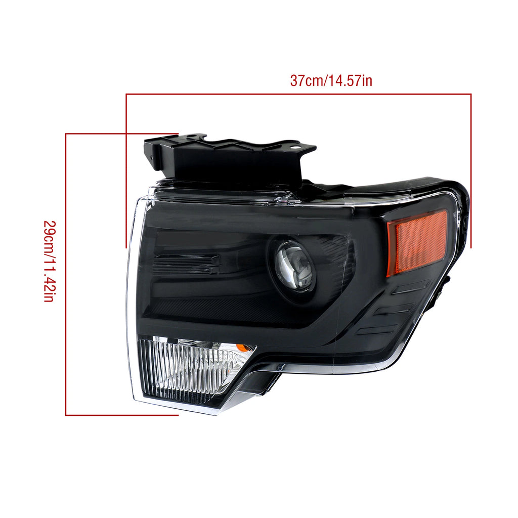 Driver Side Headlight for Ford F150 (2013-2014) Clear Lens HID