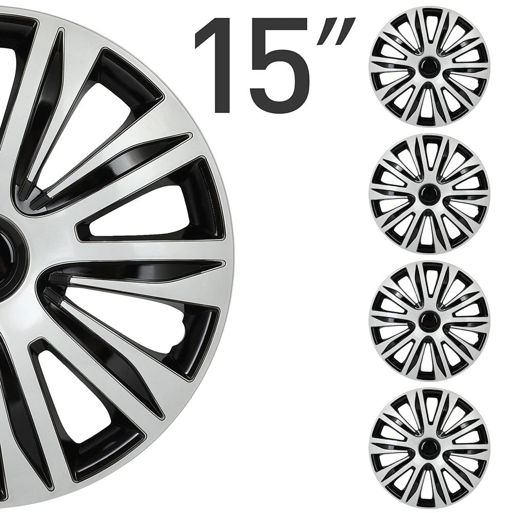 Set of 4 Wheel Hub Caps for All Makes Models (15")