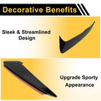 1 Pair Rear Bumper Spoiler for Mercedes-Benz C-Class W205 (2015–2021) Gloss Black ABS