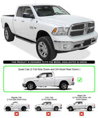 6" Polished Side Step Bars for Dodge Ram 1500 Quad Cab (2009-2018)