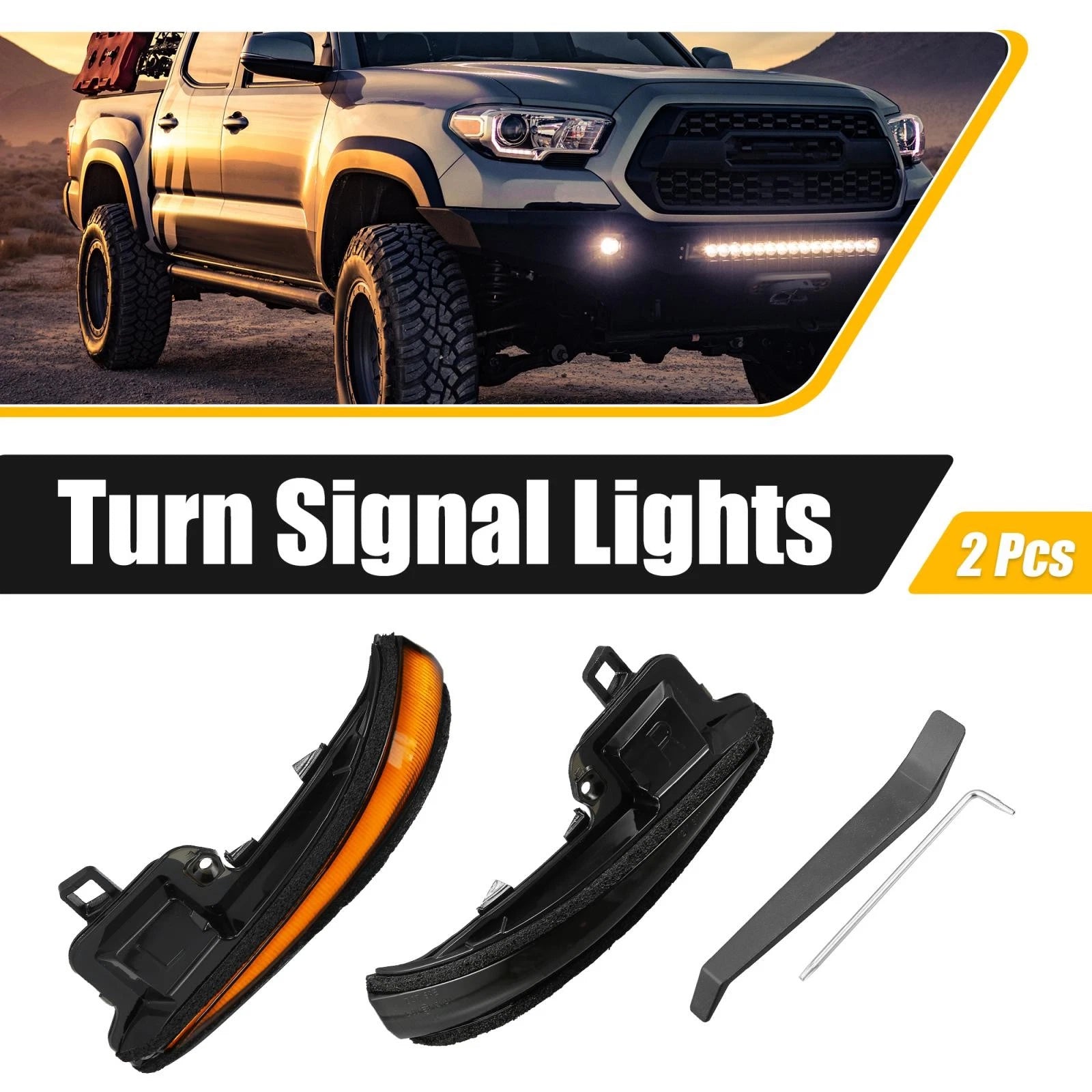 2X Mirror Turn Signal Light for Toyota (81740-58010, 81730-58010) Amber