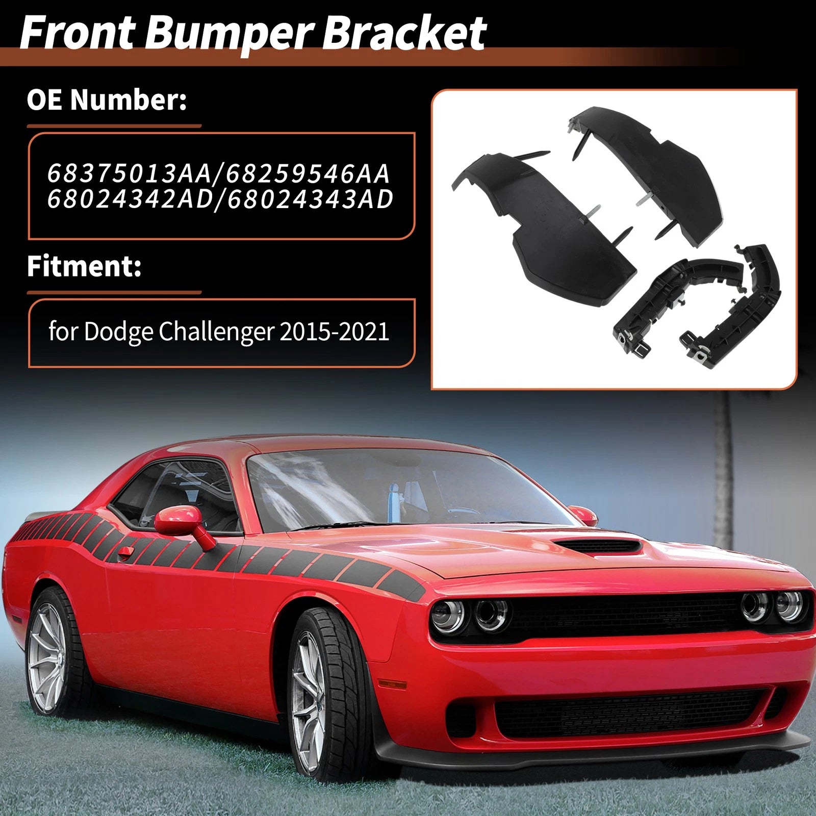Bumper Bracket Cover for Dodge Challenger (No. 68375013AA/68259546AA/68024342AD)