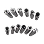 Set of 12 Morse Taper Shank Collets for Various Models