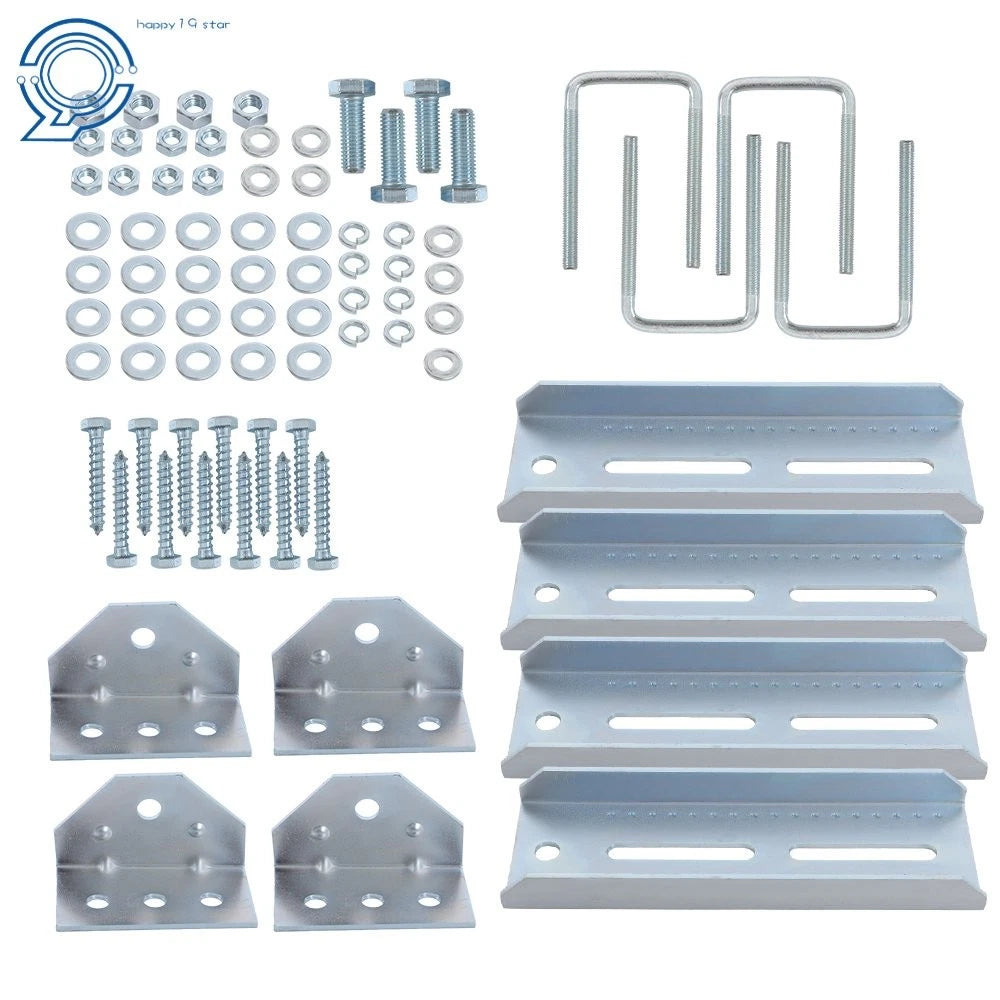 Set of 4 Galvanized Swivel Top Bunk Brackets for Boat Trailer