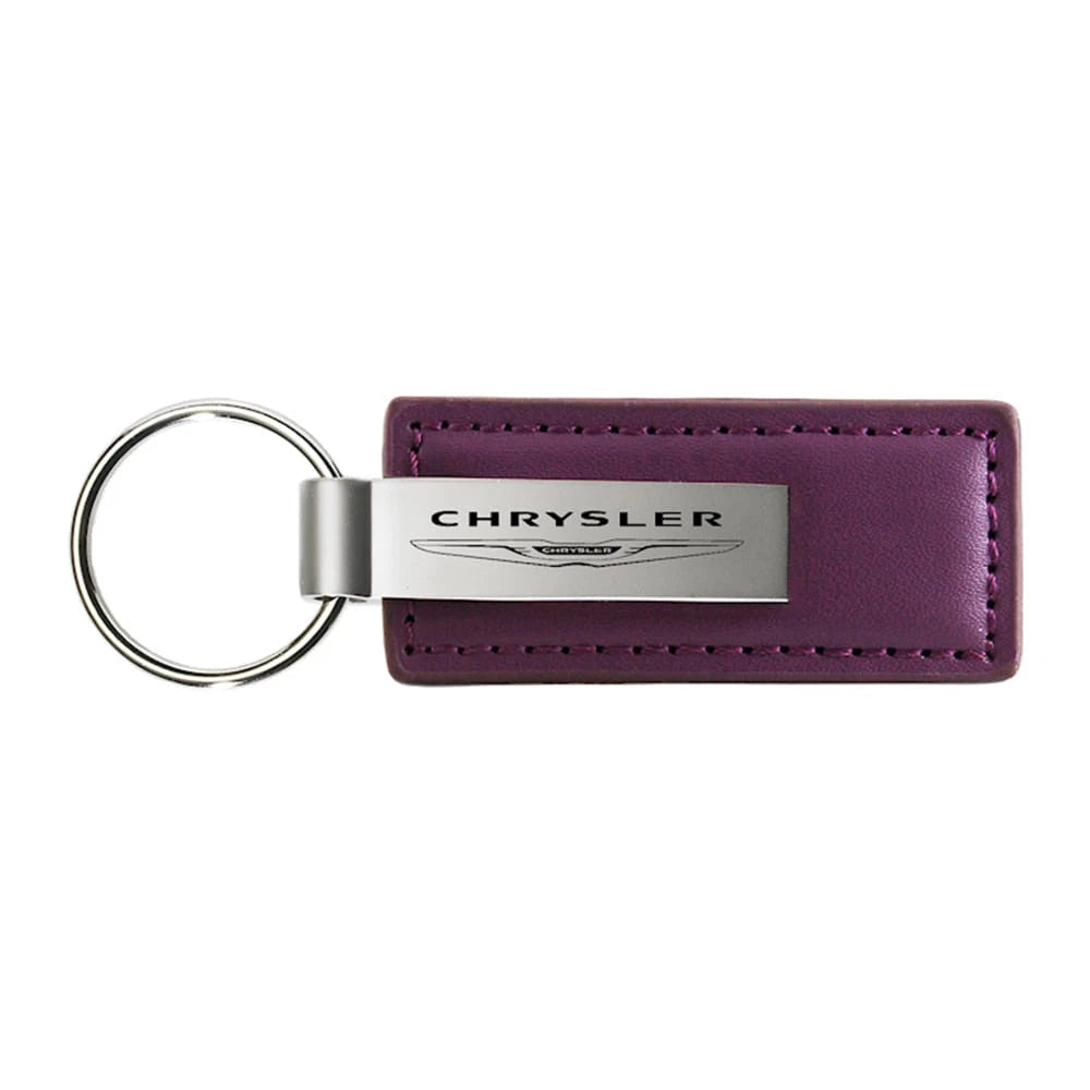 Purple Leather Keychain KC1544.CHR - Officially Licensed for Chrysler