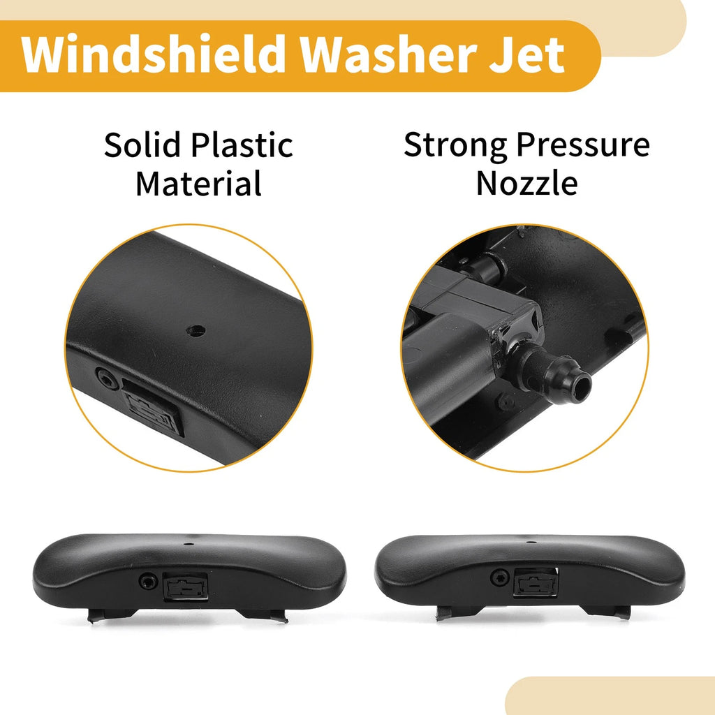 Set of 2 Front Windshield Washer Nozzles for Audi A8 S8 (2015–2020) Black