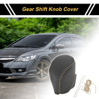 1 Pc Gear Shift Knob Cover for Honda Civic (2016–2021) Black Beige Faux Leather