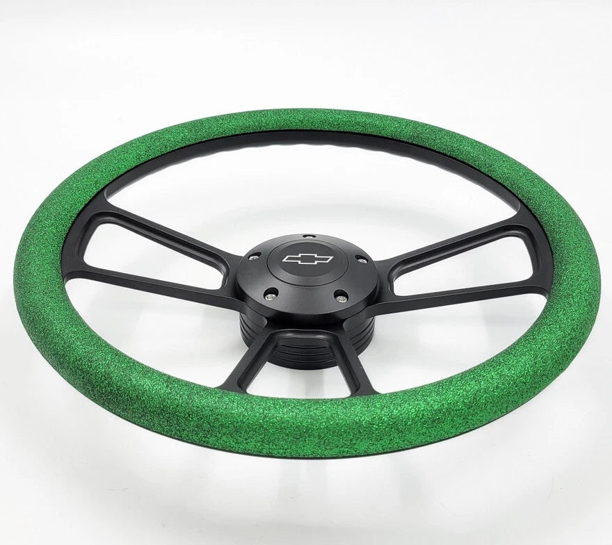 14 Inch Black 5 Hole Steering Wheel for Universal Fit (All Makes) (1900–2026)