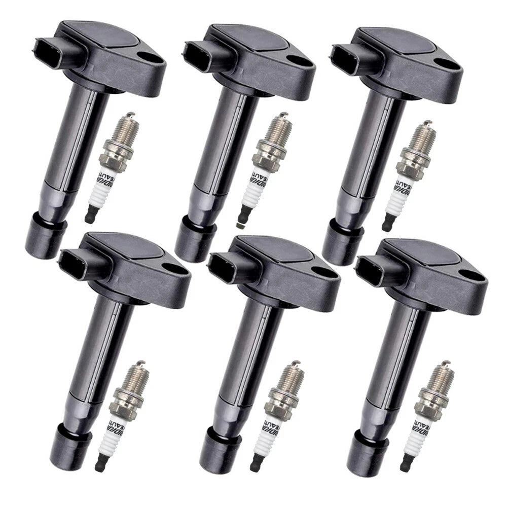 6X Ignition Coils + 6X Spark Plugs for Acura RL 2005–2010 3.5L 3.7L V6 UF242