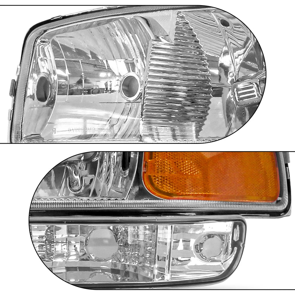 Set of 2 Halogen Headlights for GMC (1999-2007) and Yukon (2000-2006)