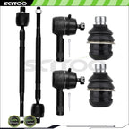 Set of 6 Front Ball Joints & Sway Bar End Links for Toyota Tacoma (2001–2004)