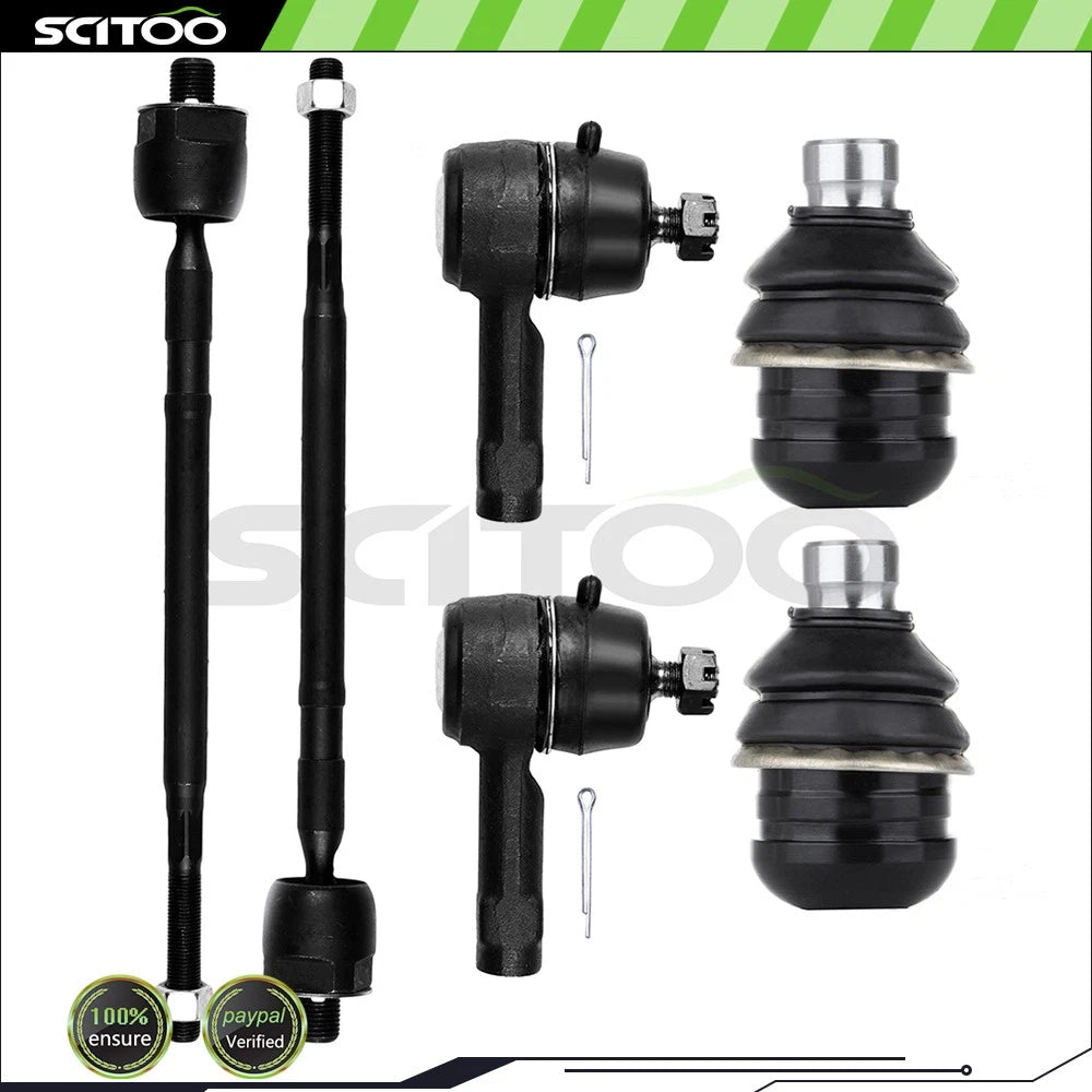 Set of 6 Front Ball Joints & Sway Bar End Links for Toyota Tacoma (2001–2004)
