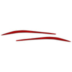 2X Headlight Eyebrow Eyelids Trim for Alfa Romeo Giulia (2015–2024) Carbon Red