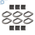 Set of 6 Heavy Duty Weld-On Forged D Rings (5000lbs Fracture Strength)