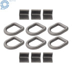 Set of 6 Heavy Duty Weld-On Forged D Rings (5000lbs Fracture Strength)