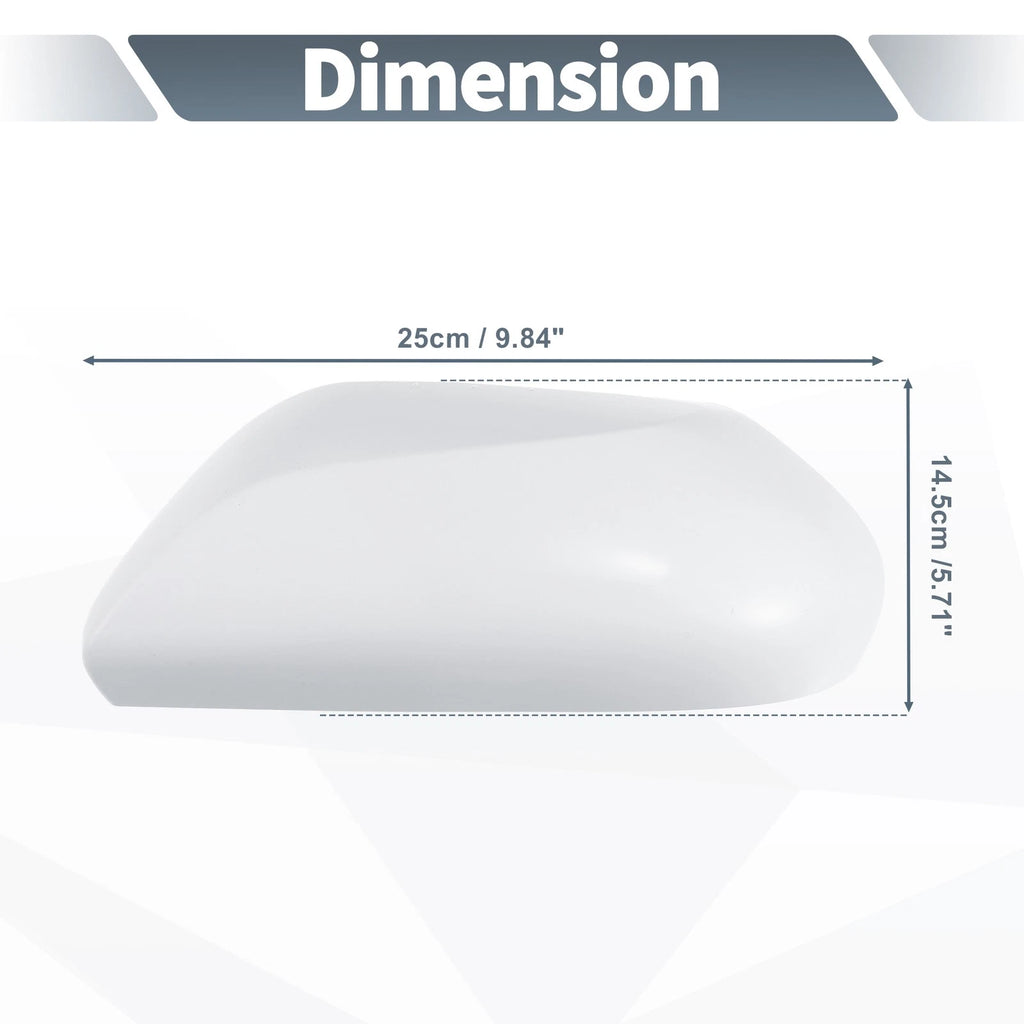Pair Rearview Mirror Cover Cap White for Toyota Camry (2018–2021)